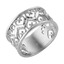 Плоское серебряное кольцо с сердечками 2306380б5